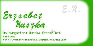 erzsebet muszka business card